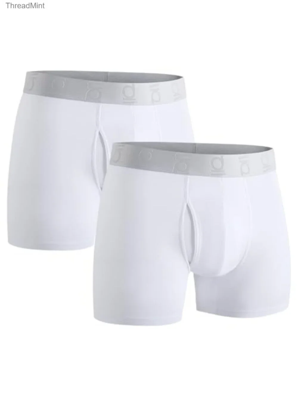 Men's Cotton Boxer Briefs 2 Pack Soft Stretch Underwear
